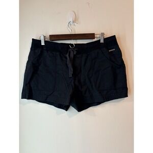 Smartwool Womens Merino Wool Blend Shorts Black Drawstring Hiking XL